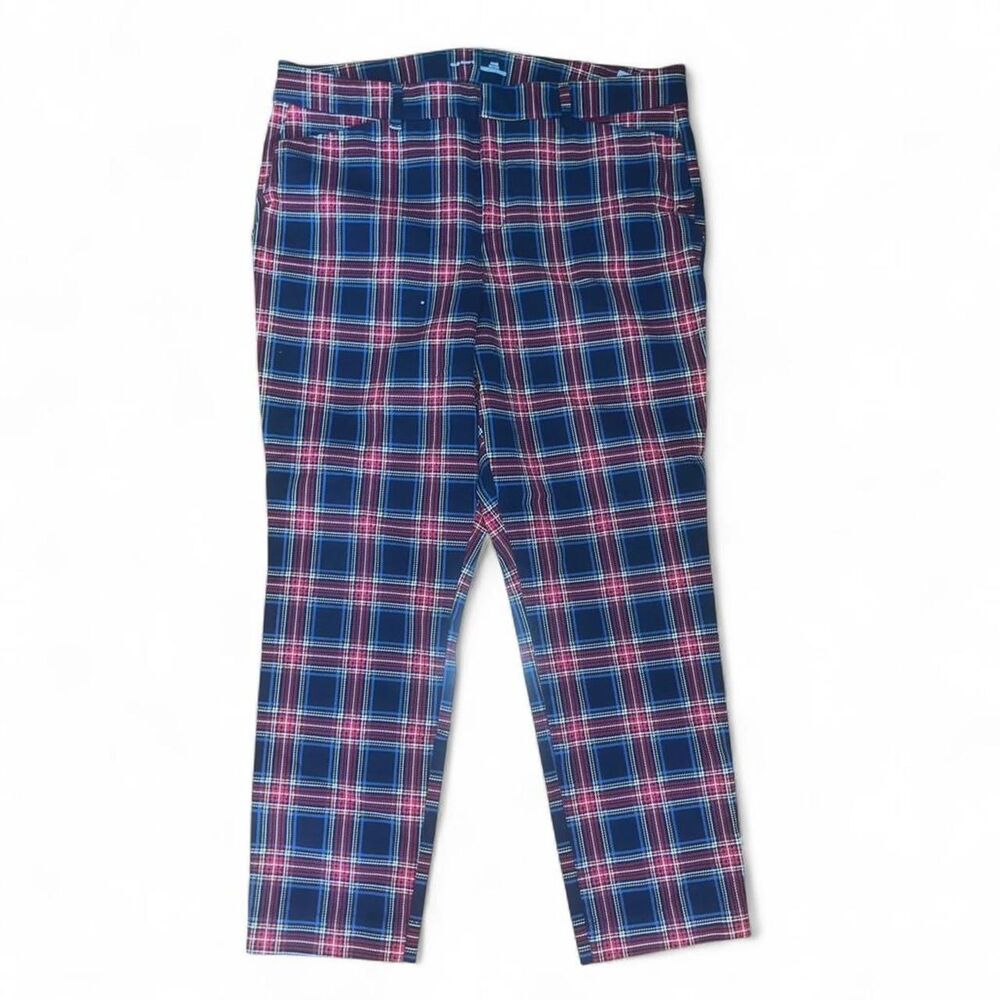 Old Navy Tartan Plaid Preppy Pixie Stretch Trousers SZ 14